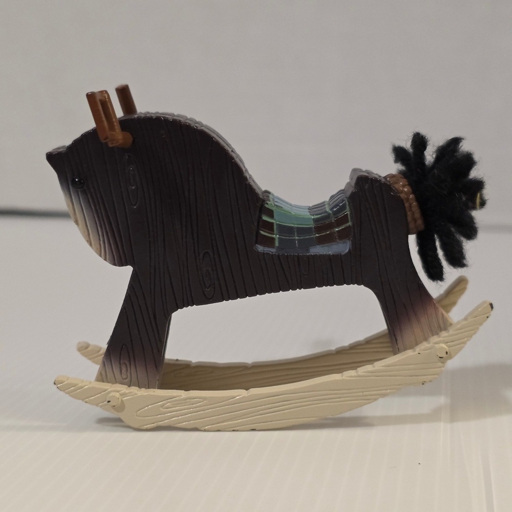 Unbranded Rocking Horse Toy Accessory Small Brown Fair Dollhouse Mini